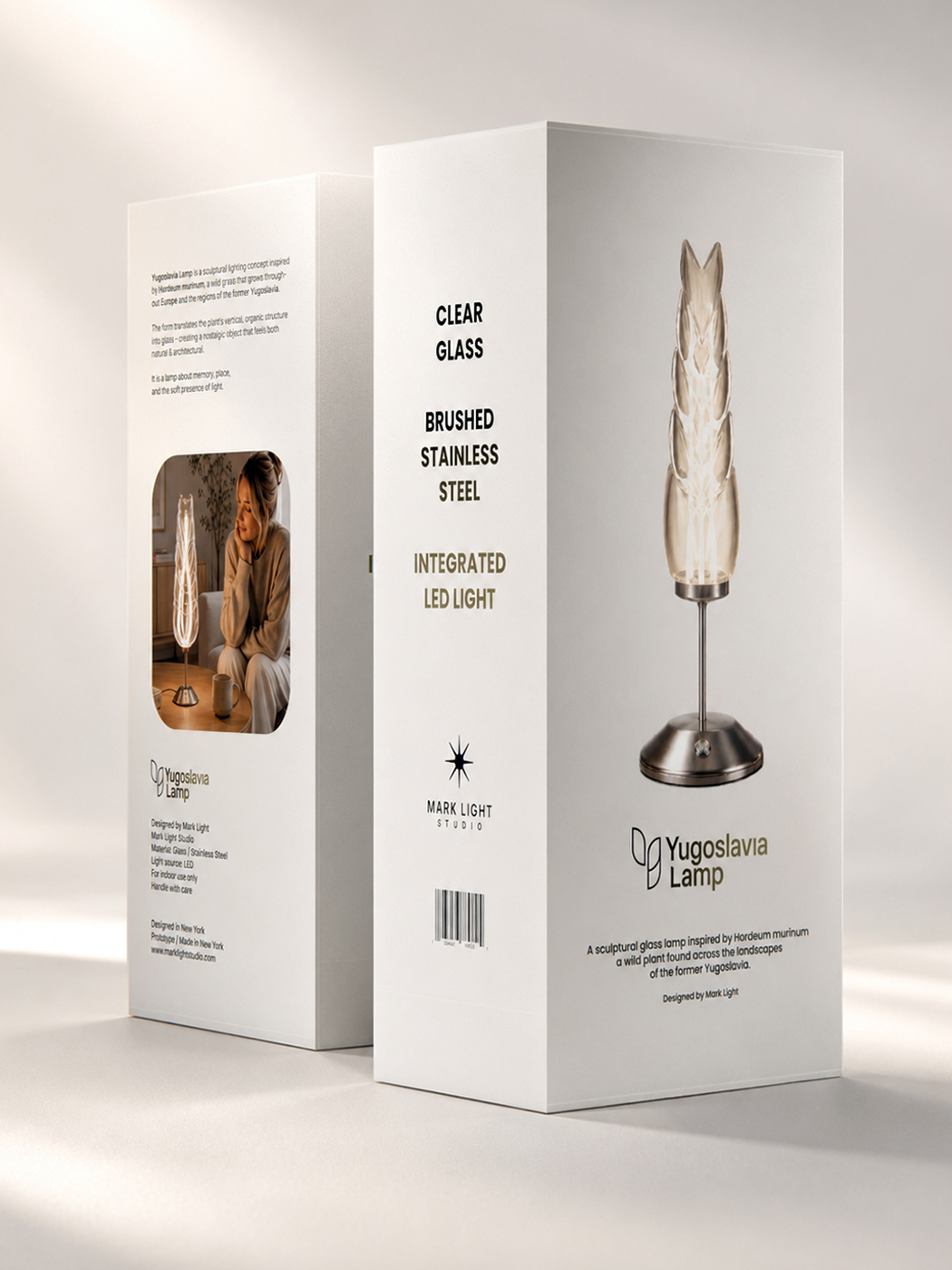 Yugoslavia Lamp box packaging on a table